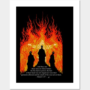 4 men in a Fire Posters and Art